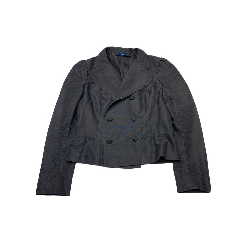 VTG Ralph Lauren Black Double Breast Button Up Silk Blend Blazer Jacket Sz 6